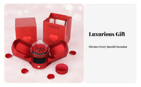 Celestial Feather Flower Jewelry Box Elegant Packaging Preserved Flower Gift Box Everlasting Flower Necklace Case