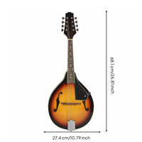 8-String Mandolin 8 String Mandolin Lightweight Body Plucked Instrument for Beginners