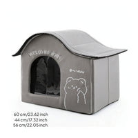 Textile Pet Shelter Padded Pet Cooling House Dog Kennel Indoor for Cats, Living Room, Bedroom