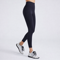 Gym Leggings for Women with High Waisted Control, Seamless Compression for Running and Fitness, Soft Nylon Material for