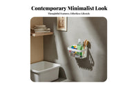 Slatted Storage Basket Draining Wall-Mounted Organizer Easy to Install for Students, Renters, Washroom, Kitchen, Dorm Room