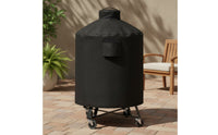Waterproof Grill Cover with Storage Pouch Weatherproof Round Grill Cover Heavy Duty Weather-Resistant for Backyard Cooks, Patio