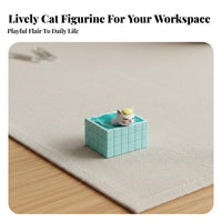 Landscape Cat Figure Cute Design Landscape Accessories Creative Gift Miniature Cat Ornament for Crafters, Kids, Bookshelf, Desktop, Office