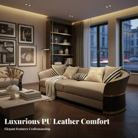 3 Pieces 3-Piece Seating Group Modern Italian design Upholstered Sofa Group Luxurious Design Couch Combination for Renters, Living Room, Villa, estate