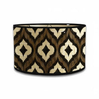 Sturdy Construction Bamboo Lampshade Handmade Printed Bamboo Lamp Shade E27 Fitter Compatible Printed Drum Lampshade Fade Resistant for DIY Enthusiasts, Living Room, Bedroom, Cafe, Restaurant