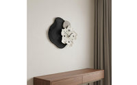 Decorative Wall Clock Vintage Influenced Flower Shaped Wall Clock Unique Design Timepiece for Entryway