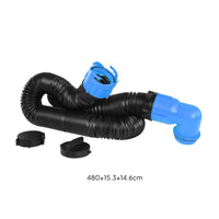 Flexible RV Sewage Hose with End Caps Corrugated RV Sewer Hose Sturdy Kit Rugged for Motorhome