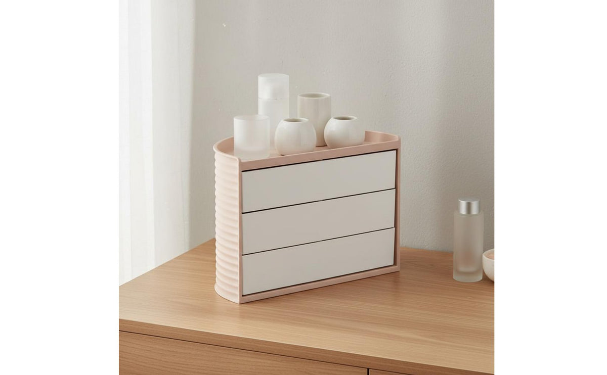Multi-Compartment Rotating Makeup Organizer Large Capacity Cosmetic Storage Box Desk Top Design Vanity Organizer Stand Multiple Compartments for Dressing Table