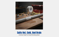 Silicone Self-Fusing Tape, Pipe Waterproof Barrier Repair Tape, Leakproof, High Adhesion, for PVC Pipe Emergency Repair