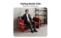 Iron Frame Construction utilitarian Pub Table and Chairs Retro Design utilitarian Dining Set Upholstered Booth Commercial Furniture Easy to Clean for Bar Owners, Cafe, Lounge, Patio