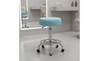 Waterproof Leather Adjustable Height Rolling Stool Swivel Stool with Wheels Commercial Furniture for Hairstylists, Beauticians, Nail Technicians, Salon, Barbershop, Medical Office, Workshop