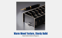Wooden Business Card Holder, Creative Multi-Compartment Organizer, Card Storage Box for Office, Home, Desk