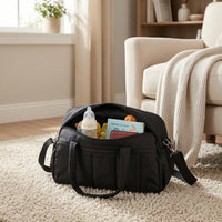 Quilted Travel Duffle Detachable Shoulder Strap Padded Travel Bag Quilted Gym Bag Lightweight Carry-on Duffle Side Pockets
