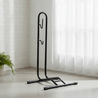 Upright Floor Bike Stand Vertical Freestanding Bike Rack Stable Two-Wheeler Repair Stand Space-Saving for Cyclists, Riders, Garage, Home Storage