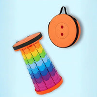 Rainbow Folding Stool Thickened Travel Stool Reinforced Seating for Outdoor, Camping