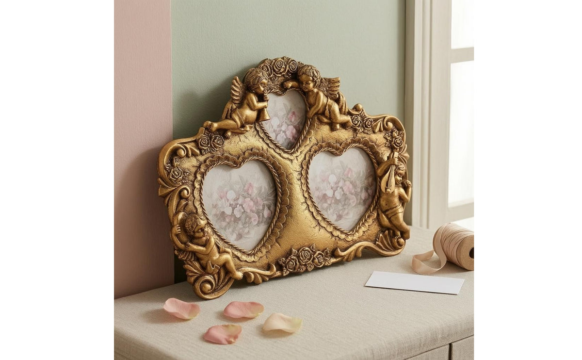 Ornate Heart Picture Frame Sculpted Vintage Ornate Frame Tabletop Display