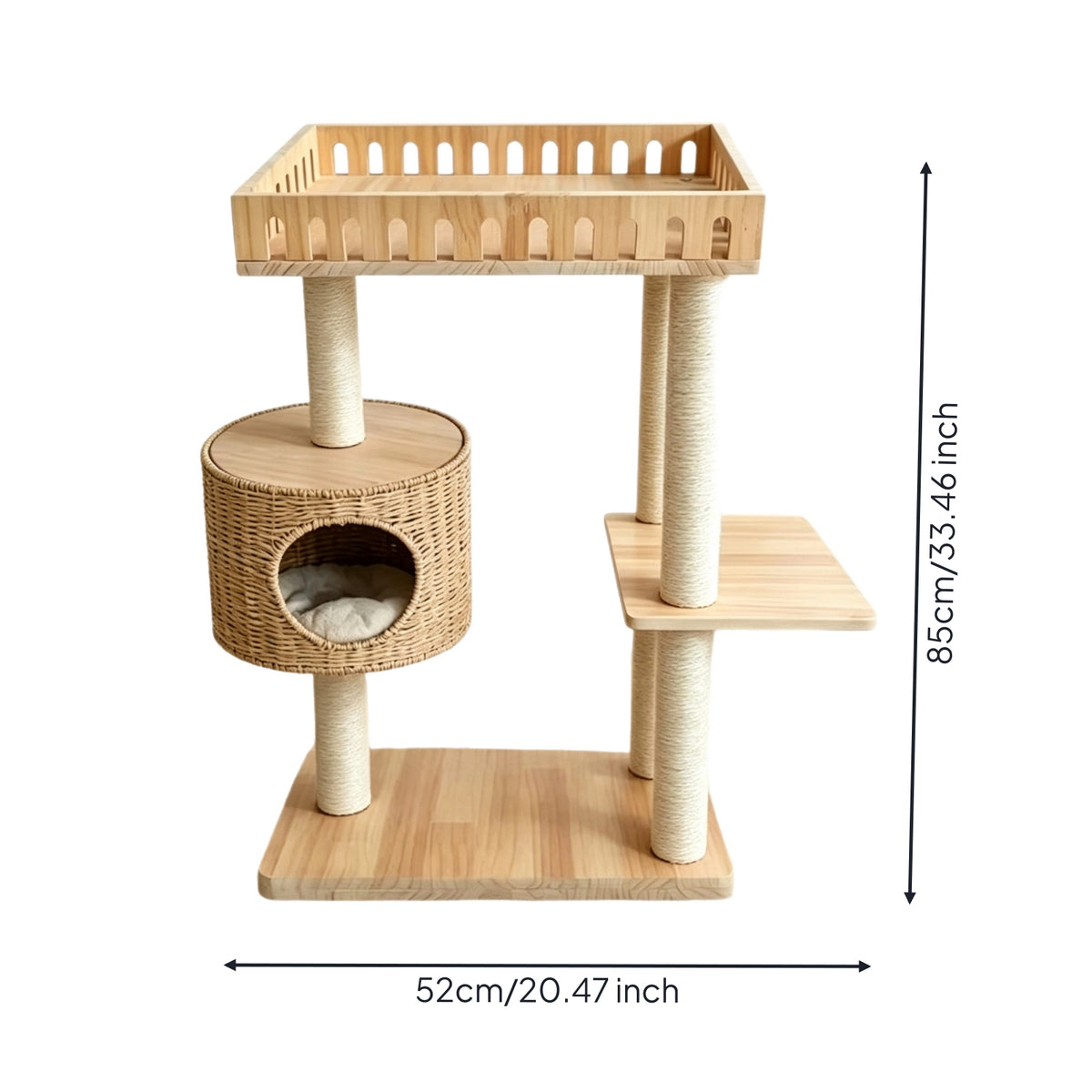 Feline Furniture with Condo Wooden Cat climberSaving Furniture for Living Room, Bedroom