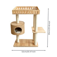 Feline Furniture with Condo Wooden Cat climberSaving Furniture for Living Room, Bedroom