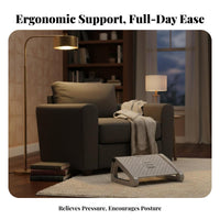 Improves Posture Under-Desk Footstool Anti-Slip Design Adjustable Footrest with Massage Rollers Sturdy Leg Rest for Telecommuting Workers, Students, Shorter Indivi Double S, Workstation, Home, Study Room