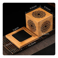 Wooden Incense Burner Artisanal Incense Holder with Tray Elegant Long-Lasting for Home Decor, Meditation