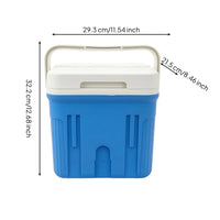 Portable Insulated Cooler Box Compact Hard-Shell Cooler Lightweight Ice Chest with Handle for Campers, Picnickers