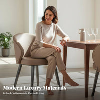 Light Luxury Aesthetic Minimalist Padded Side Chair Ergonomic Design Lowspine supportrest Padded Side Chair Easy to Assemble Upholstered Seat for Restaurant Owners, Hotel Managers, Interior Designers, Dining Room, Cafe, Kitchen, Office