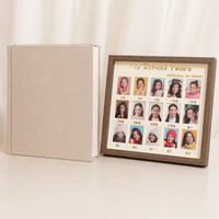 Photo Frame for Grandparents, 15 Panel Multi Photo Frame, Modern Minimalist Handmade Wood Picture Frame, Freestanding Table Top Display
