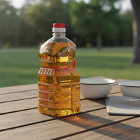 Transparent PET Jug with Handle Large Capacity Oil Bottle Space-Saving Design Refillable Food Grade Container for Kitchen, Home