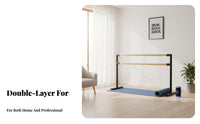 Freestanding Double Barre Stable Double Ballet Bar Anti-Slip Base Freestanding Dance Barre for Dancers, Ballerinas, Gym
