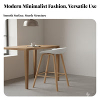 Minimalist Design Modern Bar Stool Nordic Design Bar Stool with Footrest Sturdy Construction Anti-Slip Foot Pads for Cafe Owners, Homeowners, Families, Restaurant, Dining Room