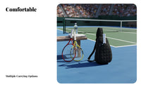 Adjustable Strap Crossbody Racket Backpack Multi-Pocket Quilted Tennis Sling Bag Large Capacity for Women, Travel, Gym