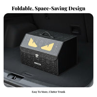 Foldable Car Storage Box Space Saving Foldable Trunk Box Large Capacity Foldable Trunk Container for Families, Drivers, Road Trips, Camping, Garage