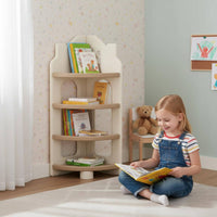 Bookcase  Sturdy Kids Bookcase  Easy to Clean House-Shaped Storage Shelf for Playroom, Classroom