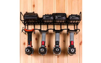 Heavy-Duty Power Tool Organizer Metal Power Tool Rack Space-Saving Drill Holder Wall Mount Rack Long-Lasting for DIYers, Handymen, Garage, Workshop