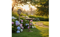 Lightweight Pedestal Bird Bath Easy Assembly Outdoor Bird Basin Weather Resistant for Gardeners, Backyard, Patio, Lawn