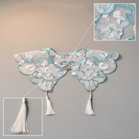 Embroidered Faux Collar Elegant Detachable Collar Floral Capelet Transparent for Cosplayers
