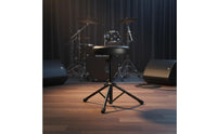Stable Base Round Drum Throne Comfortable Cushion Adjustable Drum Throne Ergonomic Non-Slip Feet for Drummers, Musicians, Stage, Studio, Rehearsal Room