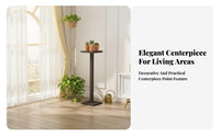 Floor-Standing Single-Leg Planter Stand Creative Design Single Pot Riser Space-Saving Plant Accessory Rust-Resistant for Gardeners, Home Decorators, Apartment Dwellers, Balcony, Living Room, Indoor, Bedroom