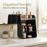 Acrylic Makeup Organizer Multi-Layer Drawer Storage Box, Stackable Desktop for Vanity Table, Clear Cosmetic for Bathroom