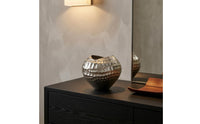 Crinkled Paper Shape Vase Hammered Texture Decorative Vase Narrow Base Home Decor for Flower Display