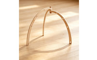 Padded Wooden Play Gym with Mat Triangular Infant Play Gym with Hanging Toys Freestanding Natural for Babies, Infants, Newborns, Tummy Time, Nursery, Playroom