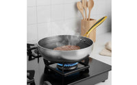 stainless steel Frying Pan Multi-Cooktop Compatible Skillet Flat Bottom Wok Professional Cookware for Kitchen