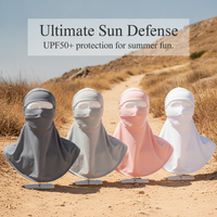 Full Face UV Protection Sun Mask for Women, Ice Silk Neck Guard Facekini for Outdoor Sun Protection