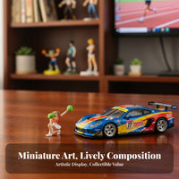 1:64 Scale Cheerleader Figure Collectible Cheerleader Display Scene Figurine Miniature Cheerleading Pom Girl High Intricacy