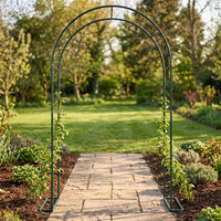 Wrought Iron Garden Arch Trellis for Climbing Plants, Weddings, and Outdoor Decor