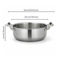 Stainless Steel Ramen Pot Double Handle Ramen Pot with Handles Riveted Cookware for Home Cooks