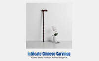 Wooden Cane for Elderly, sturdy Wood, Four-Legged, Anti-Slip, Lightweight, Ornamental Head
