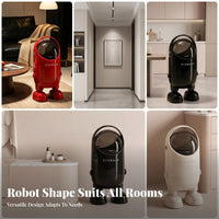 Rounded Feet Capsule Trash Can Glossy Flip-Top Trash Can Smooth Flip-Top Garbage Bin Tall