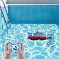 6-Channel Mini RC Underwater Vessel Waterproof Wireless Control Underwater Vessel Rechargeable Underwater for Bathtub