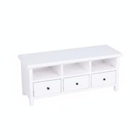Dollhouse TV Cabinet Fine Details 1:12 Size Media Console Functional Design Miniature TV Cabinet for Collectors, Dioramas